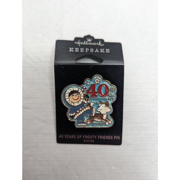 Hallmark Keepsake 40 Years of Frosty Friends Collectible Pin Broche 1980 2019 - Picture 2 of 3